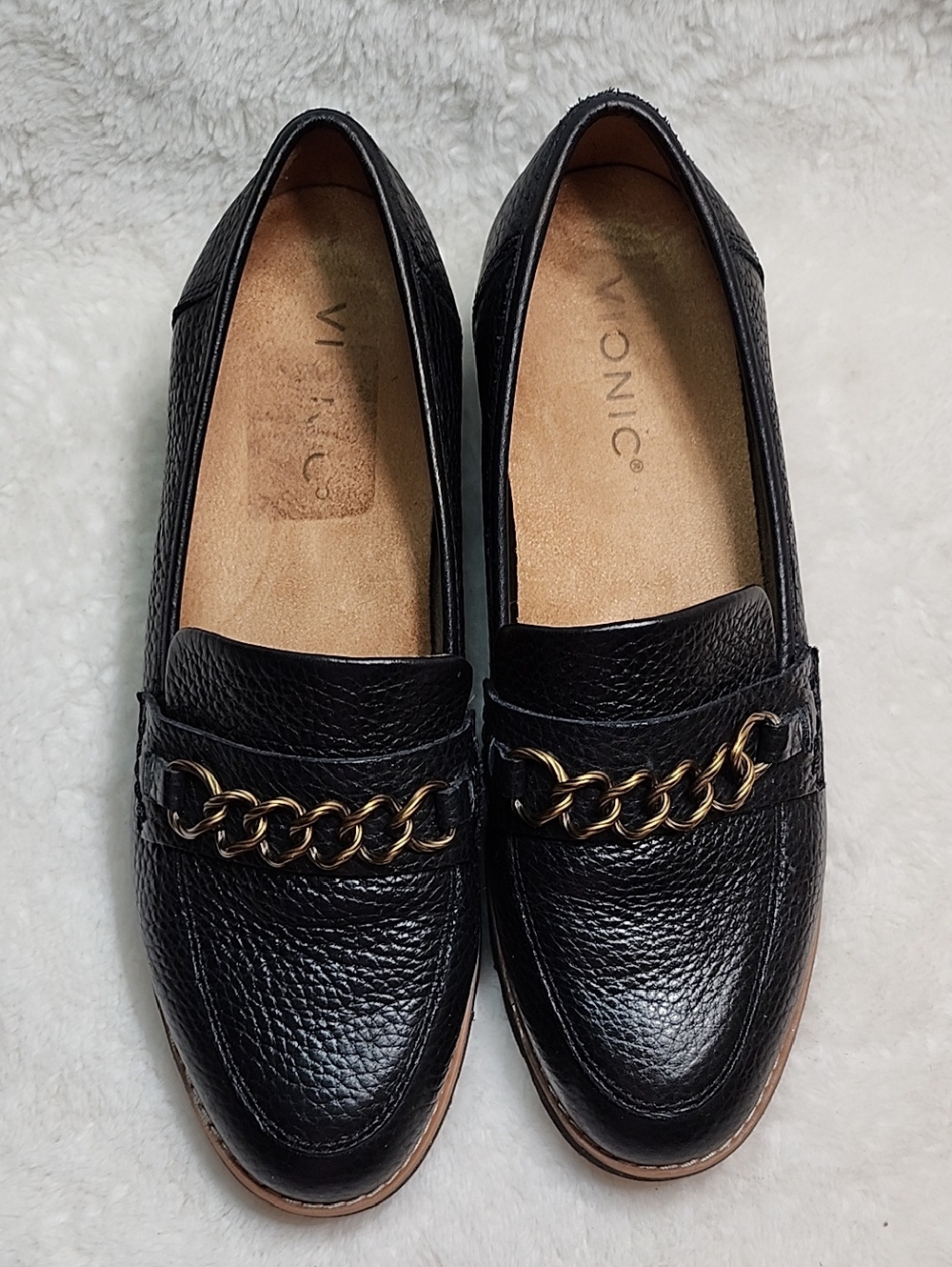 Vionic Women's Emalyn Slip-On Loafers Black Leather 6.5 - Picture 4 of 16
